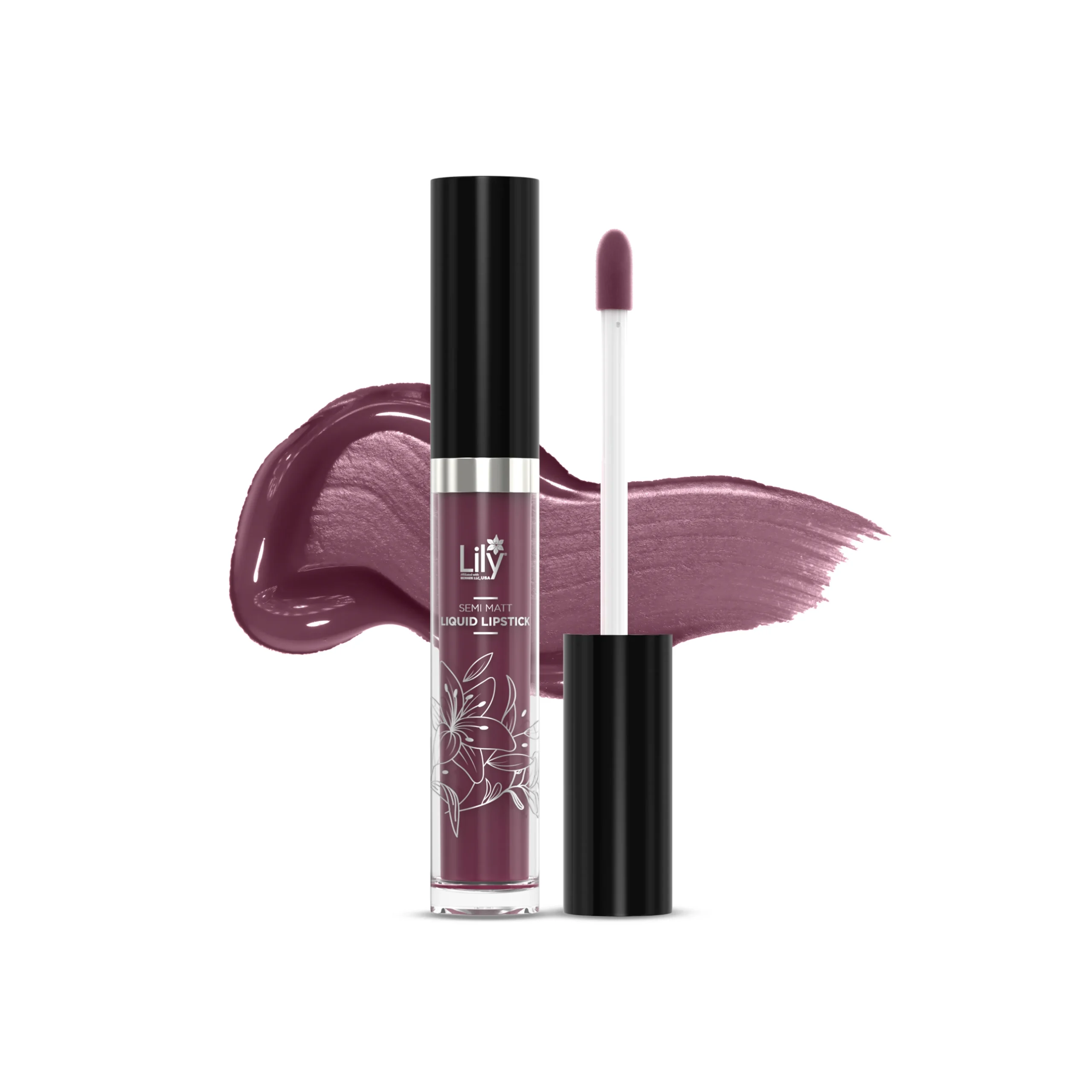 Lily Semi Matt Liquid Lipstick- Plum Lily Semi Matt Liquid Lipstick- Plum