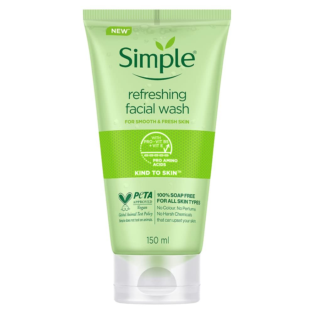 Simple Kind to Skin Refreshing Facial Wash Gel ,150 ml (5 Ounce) Simple Kind to Skin Refreshing Facial Wash Gel ,150 ml (5 Ounce)