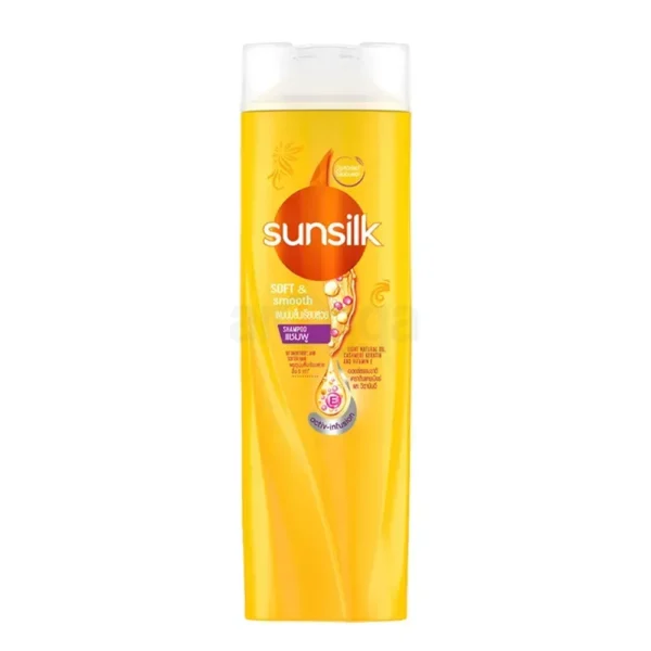 Sunsilk Soft & Smooth Shampoo with Light Natural Oil, Cashmere Keratin & Vitamin E for Smoother & Softer Hair (Made in Thailand)
