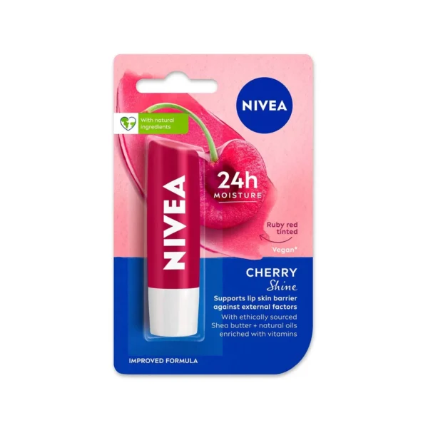 Nivea 24h Moisture Lip Balm - Cherry Shine