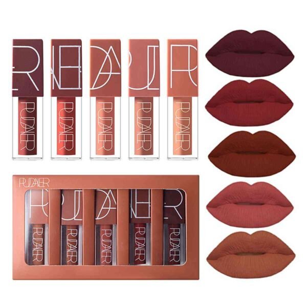 Pudaier Waterproof Long Lasting Matte Liquid Lipstick 5 pcs