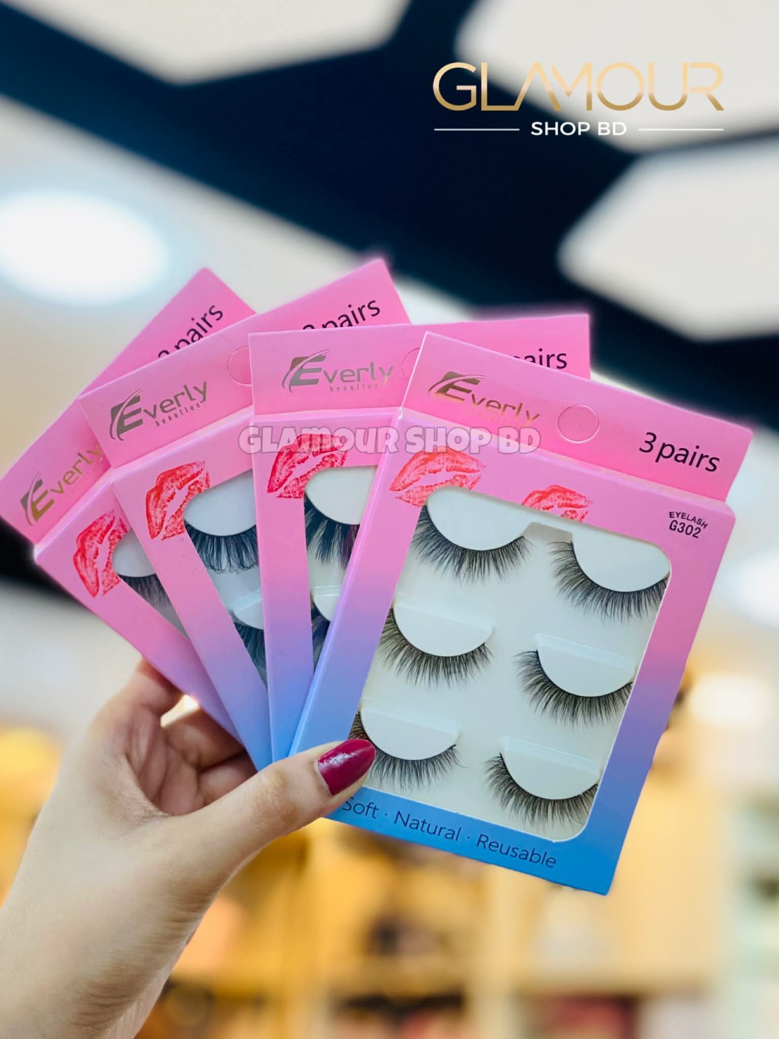 Everly Beauties 3 Pairs False Eyelash Set