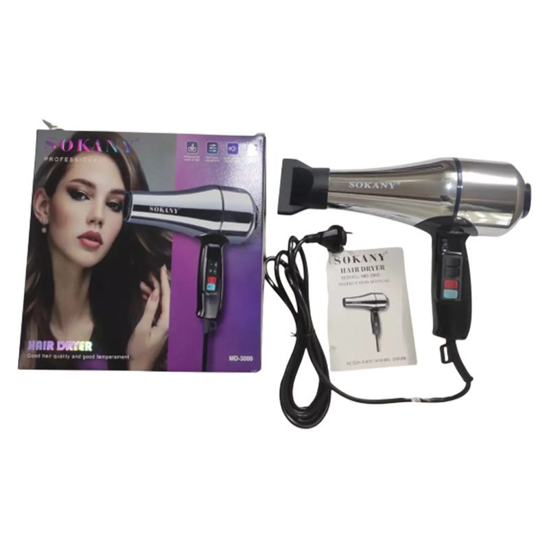 SOKANY 2400W high-power Hair Dryer Hot/Cold Air Blow Dryer MD3000