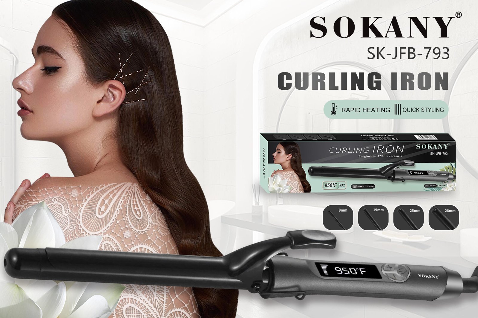 Sokany hair curling iron sk-jfb- 793