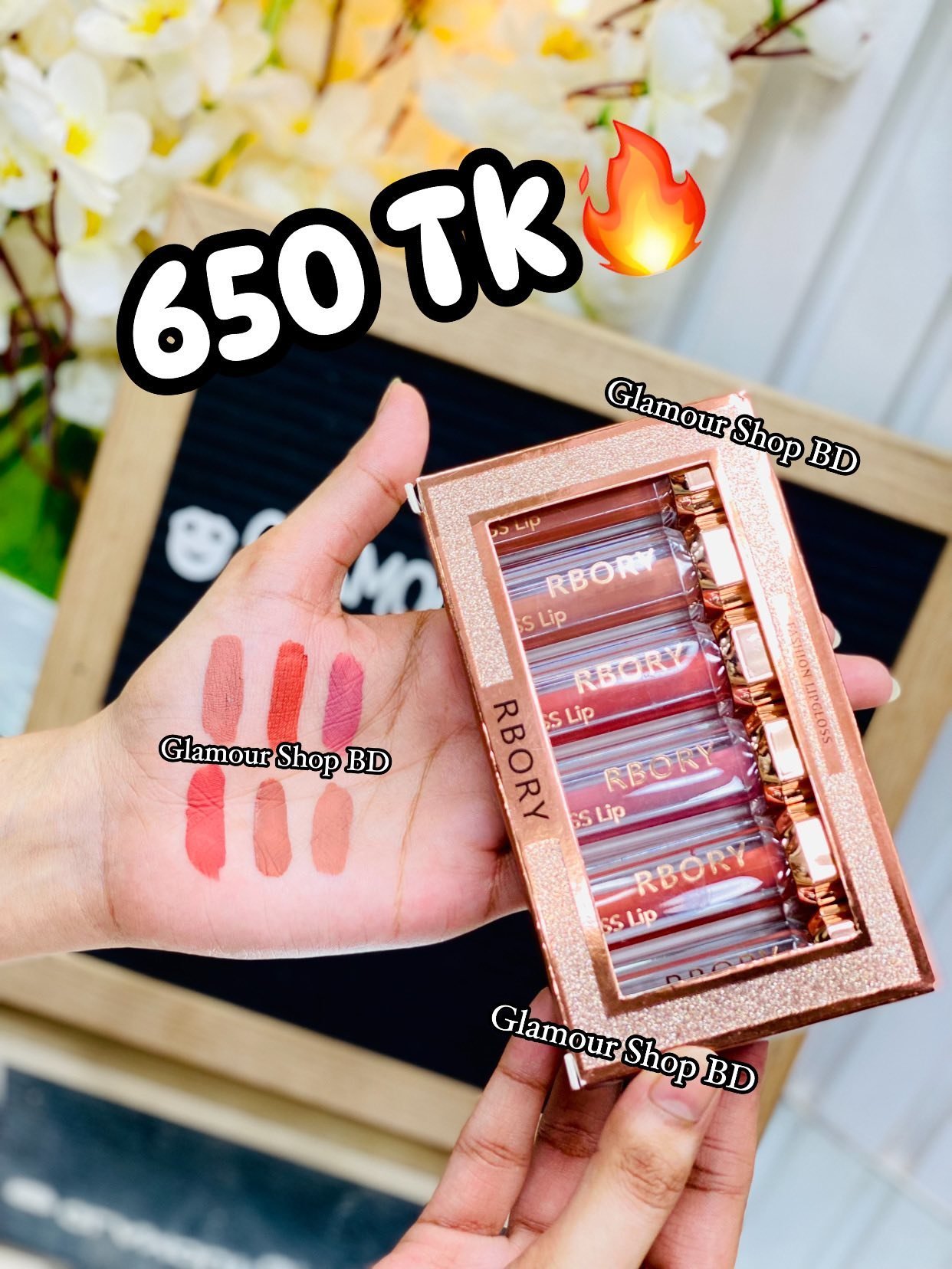 RBory luxury lipstick set 6 pcs