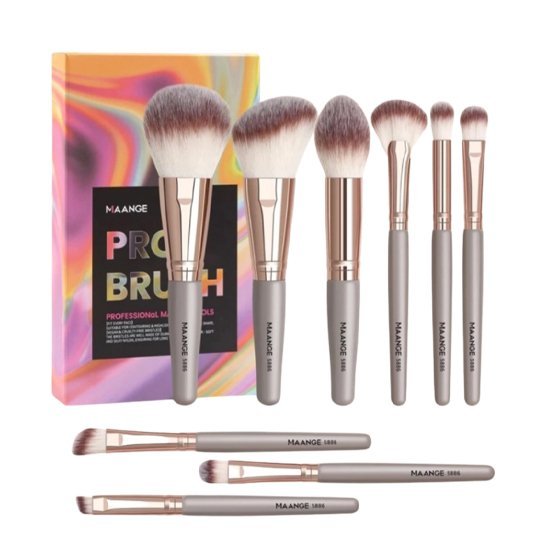 Maange New-9Pcs Box Brush Set