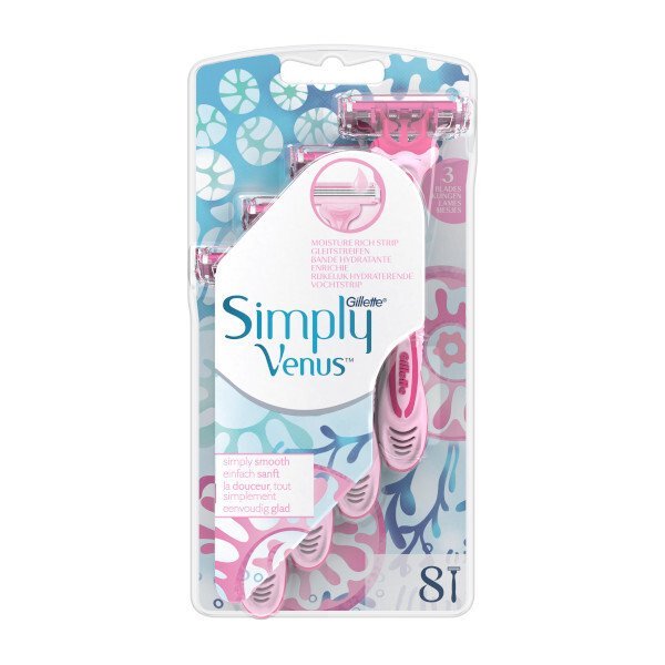 GILLETTE Simply Venus 3 Pink Disposable 8 pcs