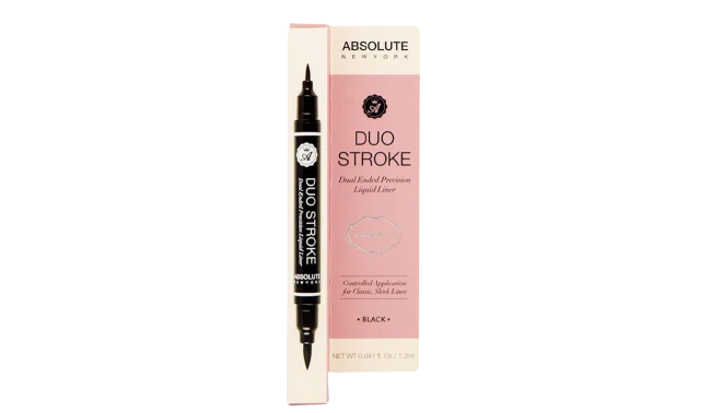Absolute New York Duo Stroke Dual Ended Precision Liquid Liner - Black - ABLL05 - 1.2ml