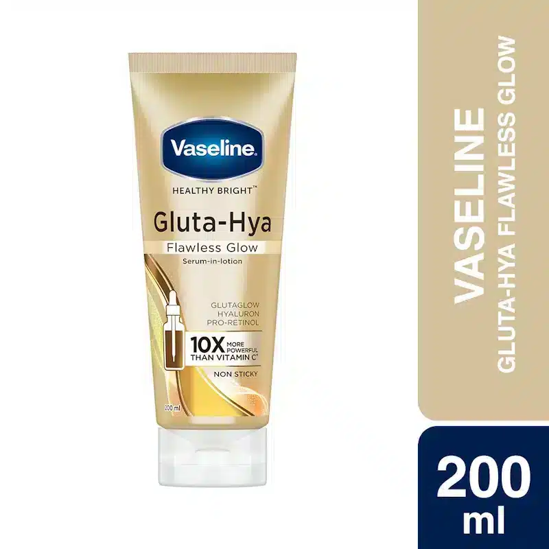 Vaseline Gluta Hya Flawless Glow Serum in Lotion (200ml | India)