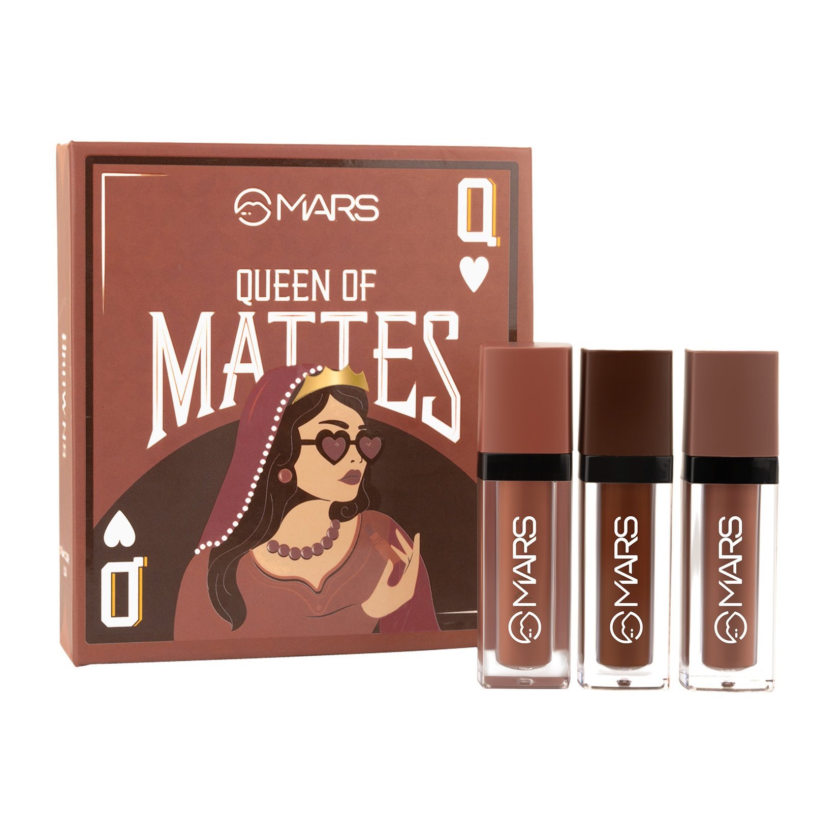 MARS Queen of Mattes Liquid Lipsticks Box Set of 3 - BROWNS