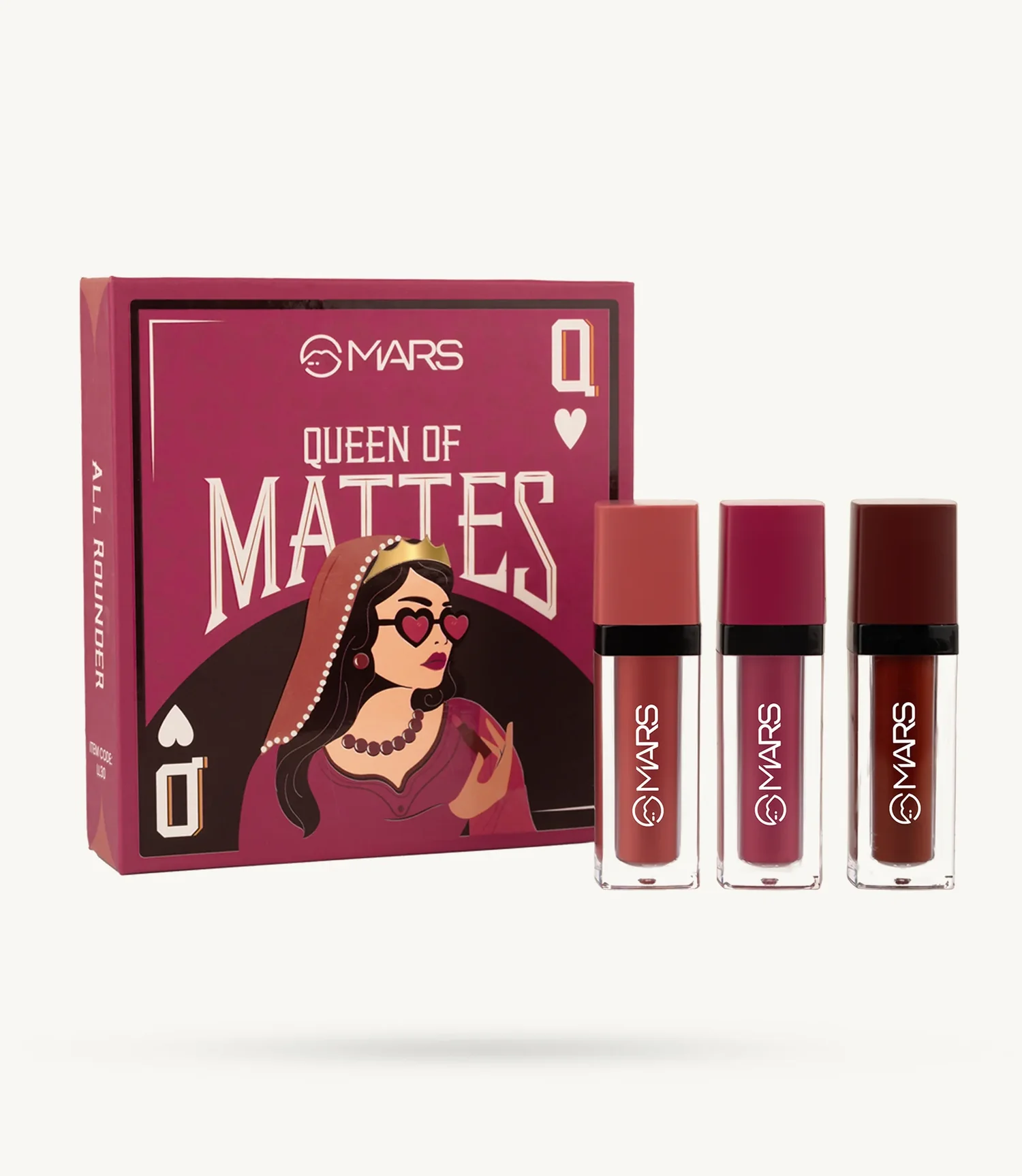 MARS Queen of Mattes Liquid Lipsticks Box Set of 3 (13.5 ml)