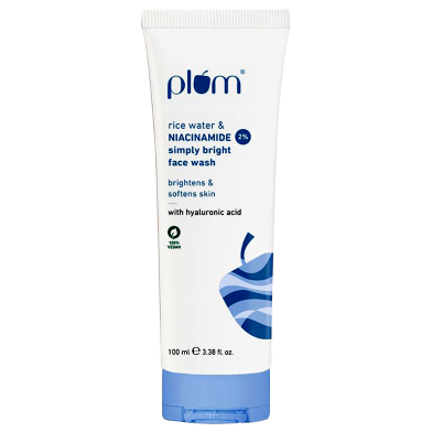 Plum Rice Water & 2% Niacinamide Simply Bright Face Wash 100ml