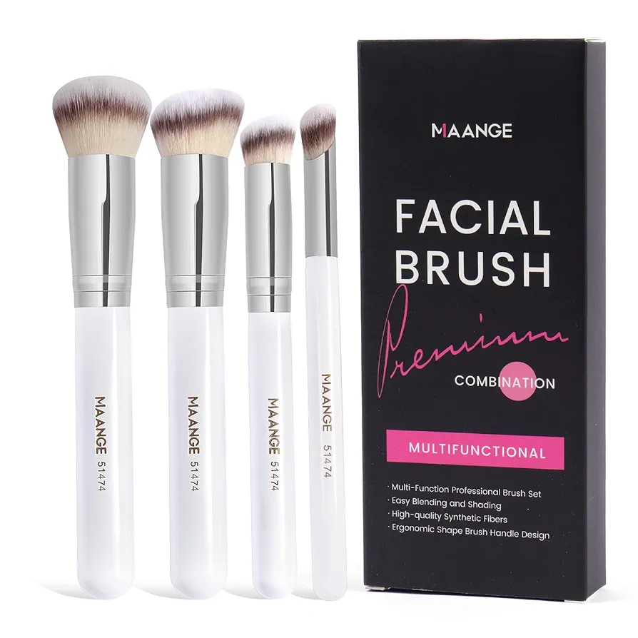MAANGE Multifunctional 4 Pieces Facial Face Brush Set