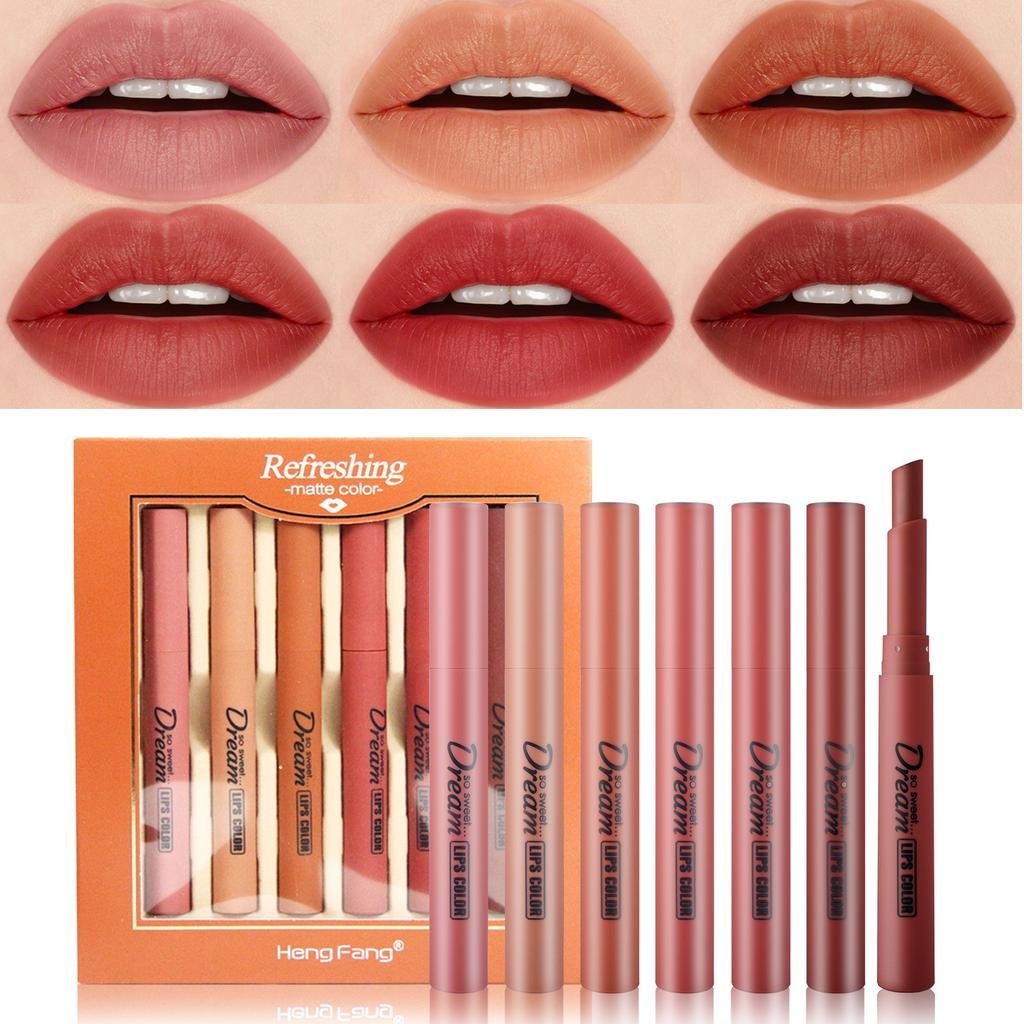 Hengfang Velvet Matte Lipstick Set 6 pcs
