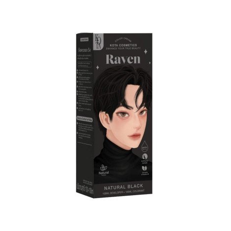 Kota Hair Color Cream Raven - Natural Black