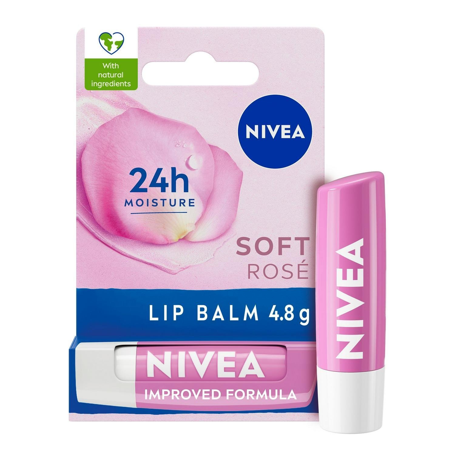 Nivea Soft Rose Long Lasting Moisture Caring Lip Balm - 5.5ml