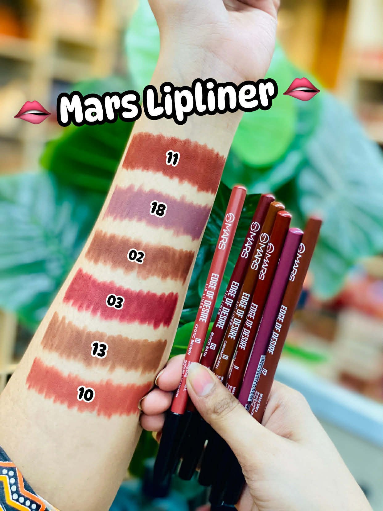 MARS Matte Lip Liner (1.4g)| Long-Lasting & Smooth Lip Pencil