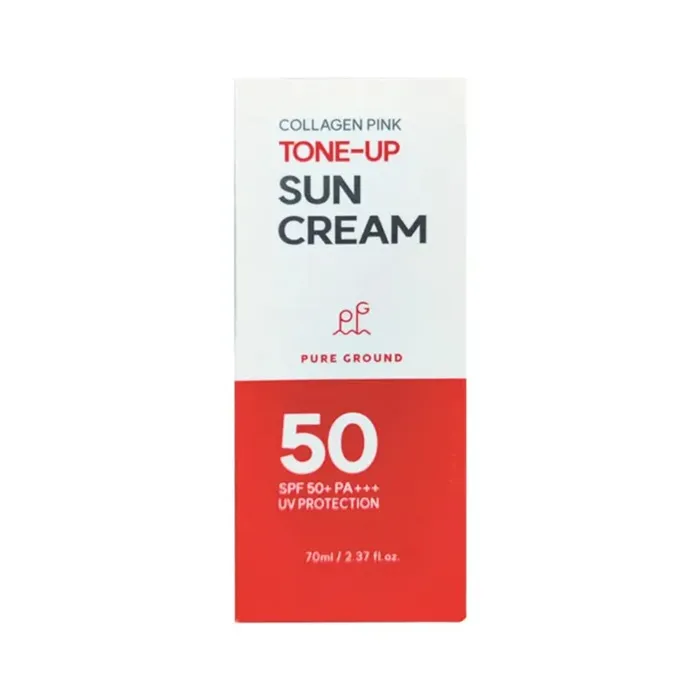 Pure Ground Collagen Pink Tone Up Sun Cream SPF50
