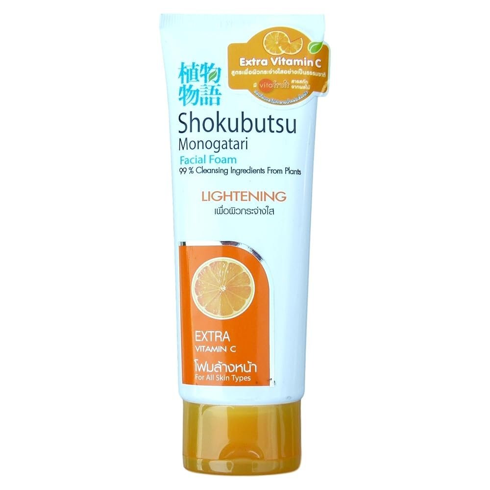 Shokubutsu Facial Foam Lightening with 5 Vita Fruit Extracts Cleanser 100ml