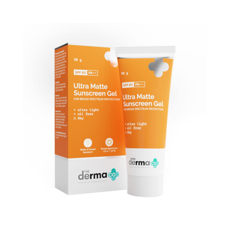 The Derma Co Ultra Matte Sunscreen Gel SPF60 PA+++ 50g