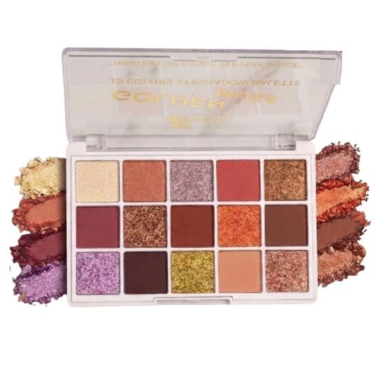 Everly Beauties 15 Colors Eyeshadow Palette  Golden Muss