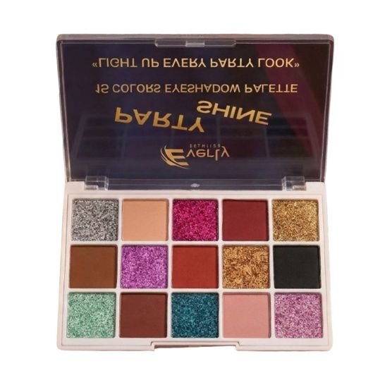Everly Beauties 15 Colors Eyeshadow Palette Party Shine