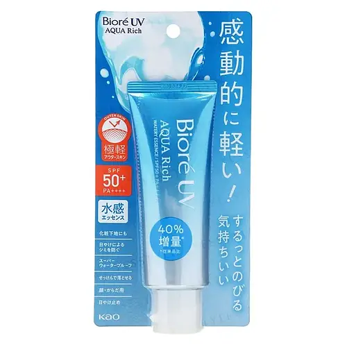 Biore UV Aqua Rich Water Gel SPF 50+ VS UV Aqua Rich Watery Essence