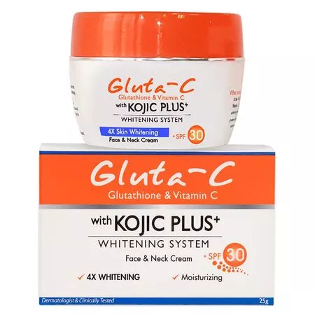 GLUTA-C GLUTATHIONE & VITAMIN C WITH KOJIC PLUS FACE & NECK CREAM 25G