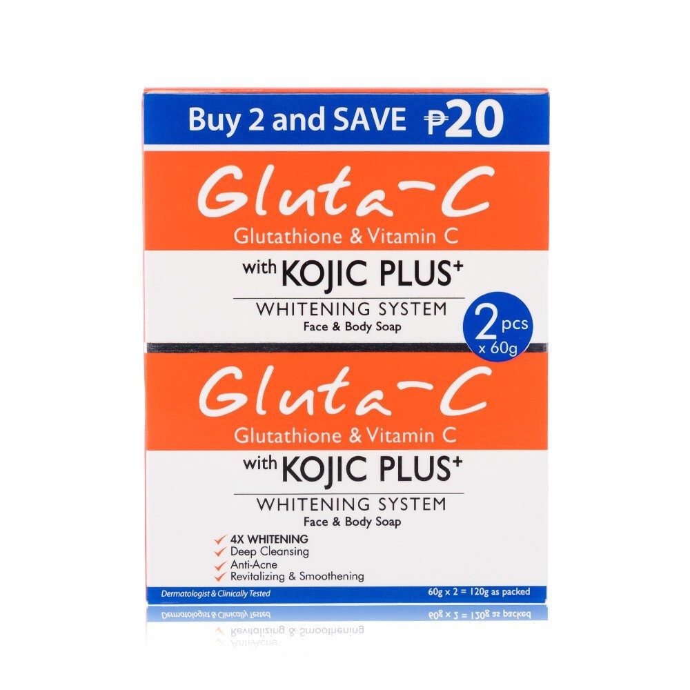 Gluta-C Kojic & Glutathione Face & Body Soap 60g x 2 - Skin Lightening