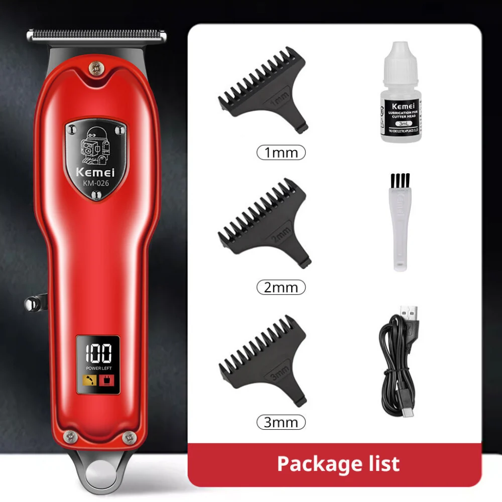 Kemei KM-026 Rechargeable Beard and Hair Clipper Trimmer