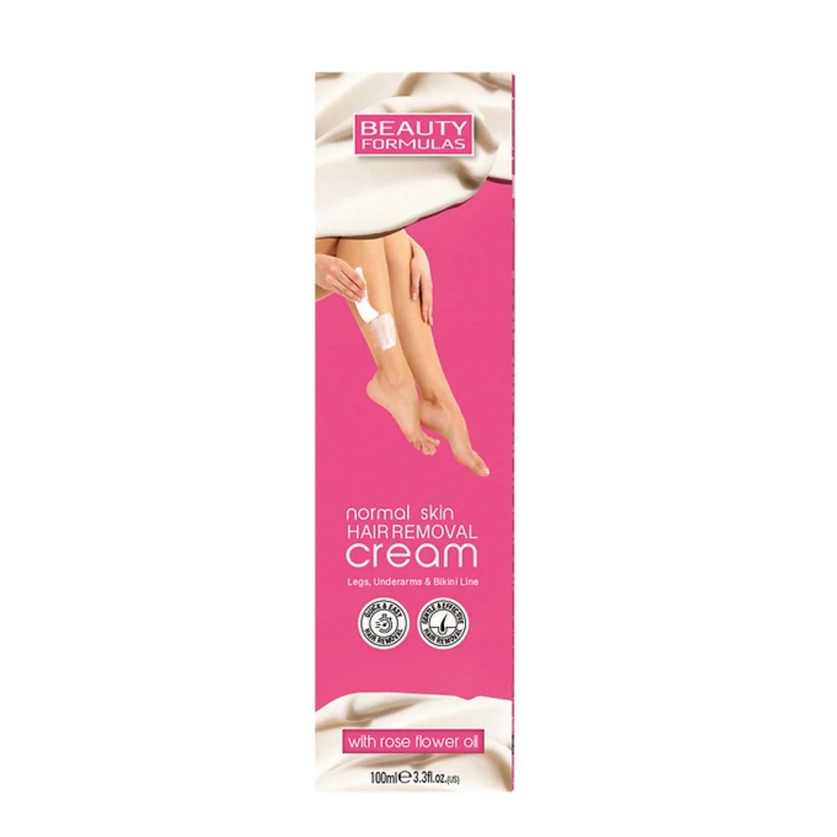 Beauty Formulas Normal Skin Hair Removal Cream with rose flower oil
