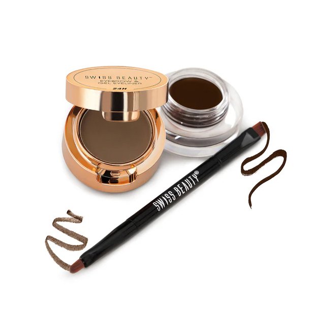 Swiss Beauty Eyebrow & Gel Eyeliner 2 in 1 Brown